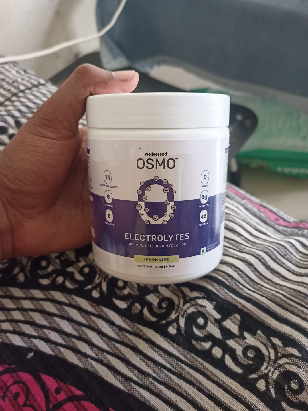 Customer photo review of OSMO - Electrolyte Hydration Blend (Advanced Salts + Taurine & Vitamins) | Lemon & Lime (270g, 45 Servings)