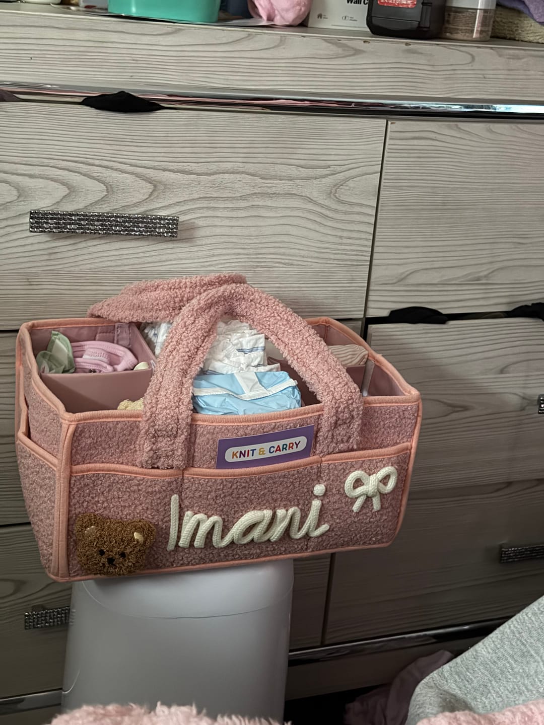 Customer photo review of K&C - Personalized Baby Storage Basket