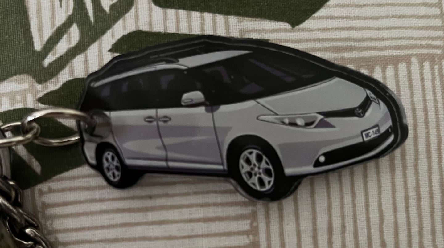 Customer photo review of PG Mini Custom Keychain