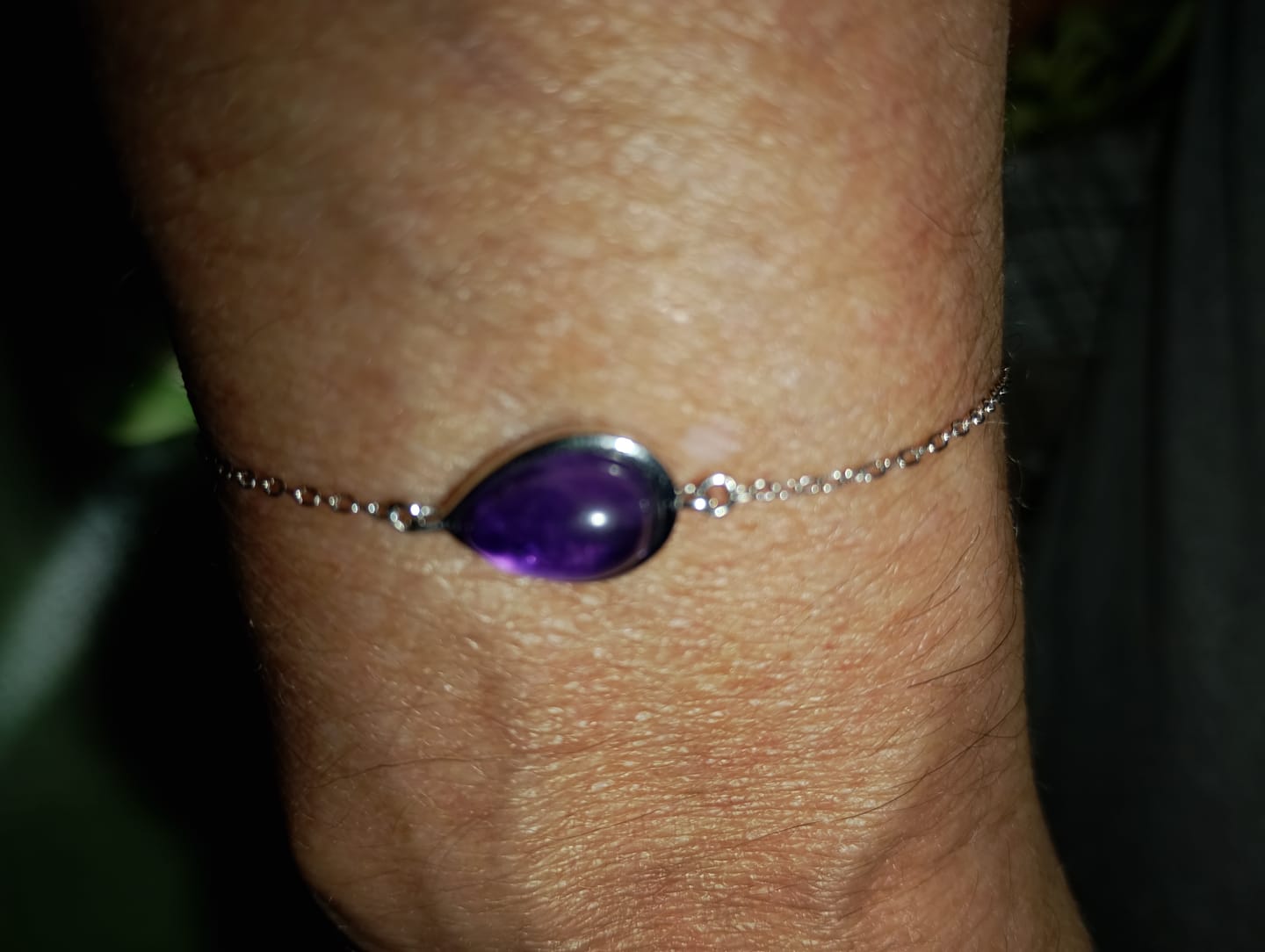 Customer photo review of Amethyst Armband - Perlenanhänger S925 Silber