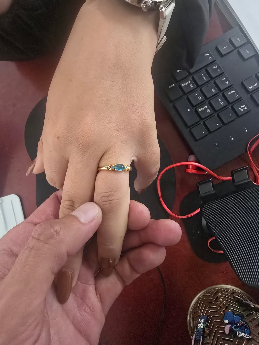 Customer photo review of ANILLO PANDORA PINCESA DISNEY JAZMIN ALADDIN DORADO ORO 14K