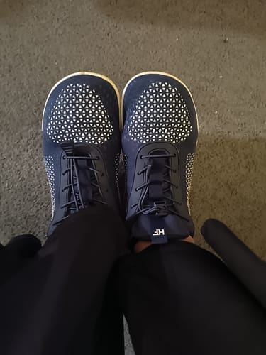 Customer photo review of HF Flow – Minimalistic Shoes for Foot, Knee & Back Pain