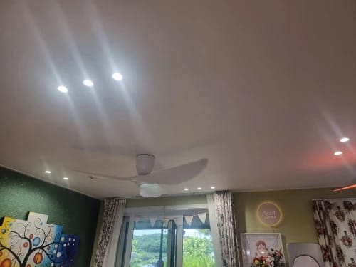 Customer photo review of 42/52-Inch Ceiling Fan with Transparent Blades and Remote