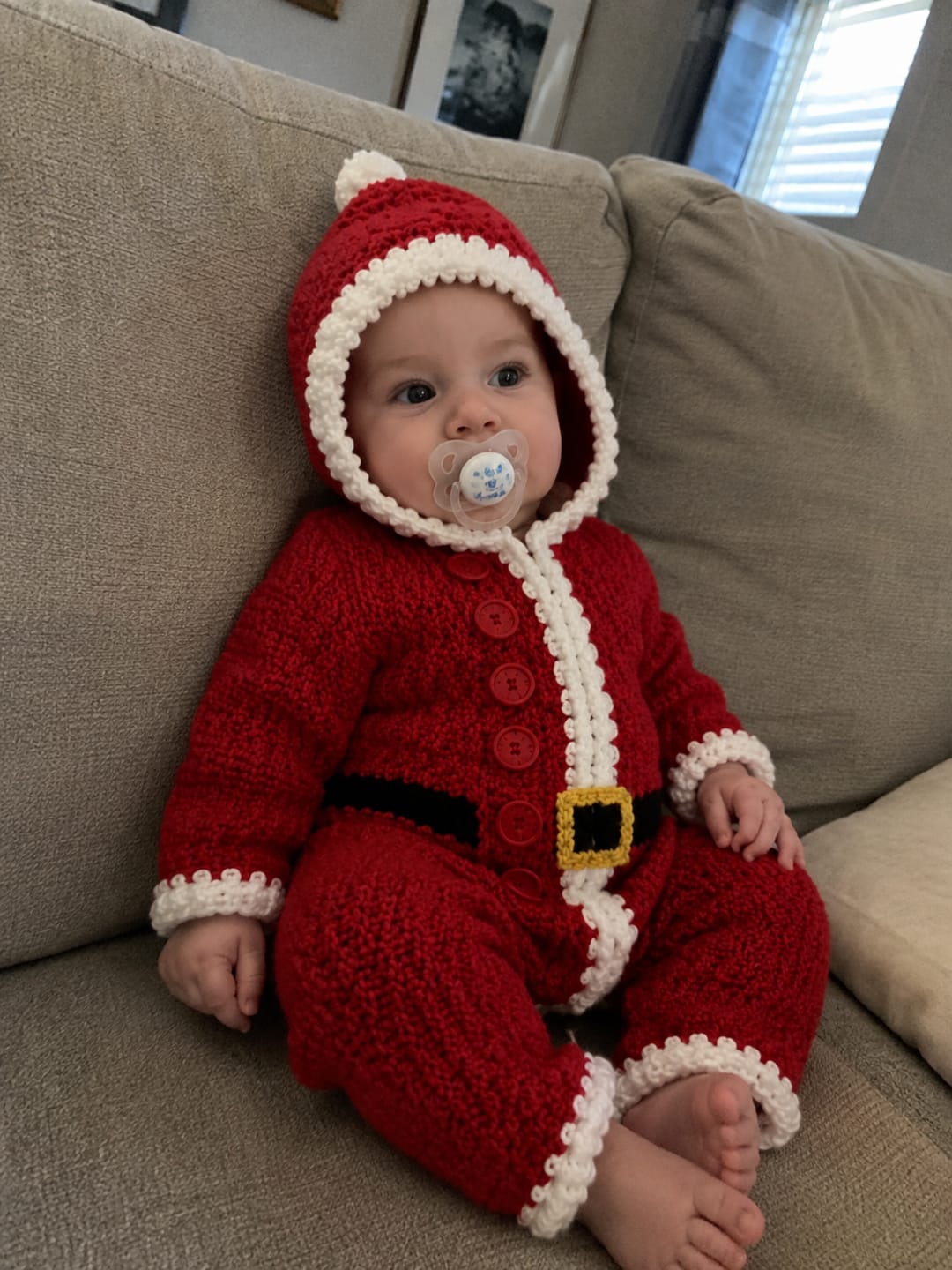 Customer photo review of Christmas Star Baby Pajamas