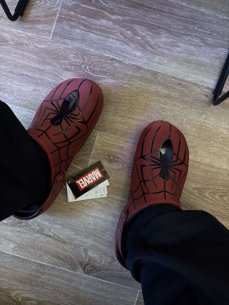 Customer photo review of Spider-Man Clog