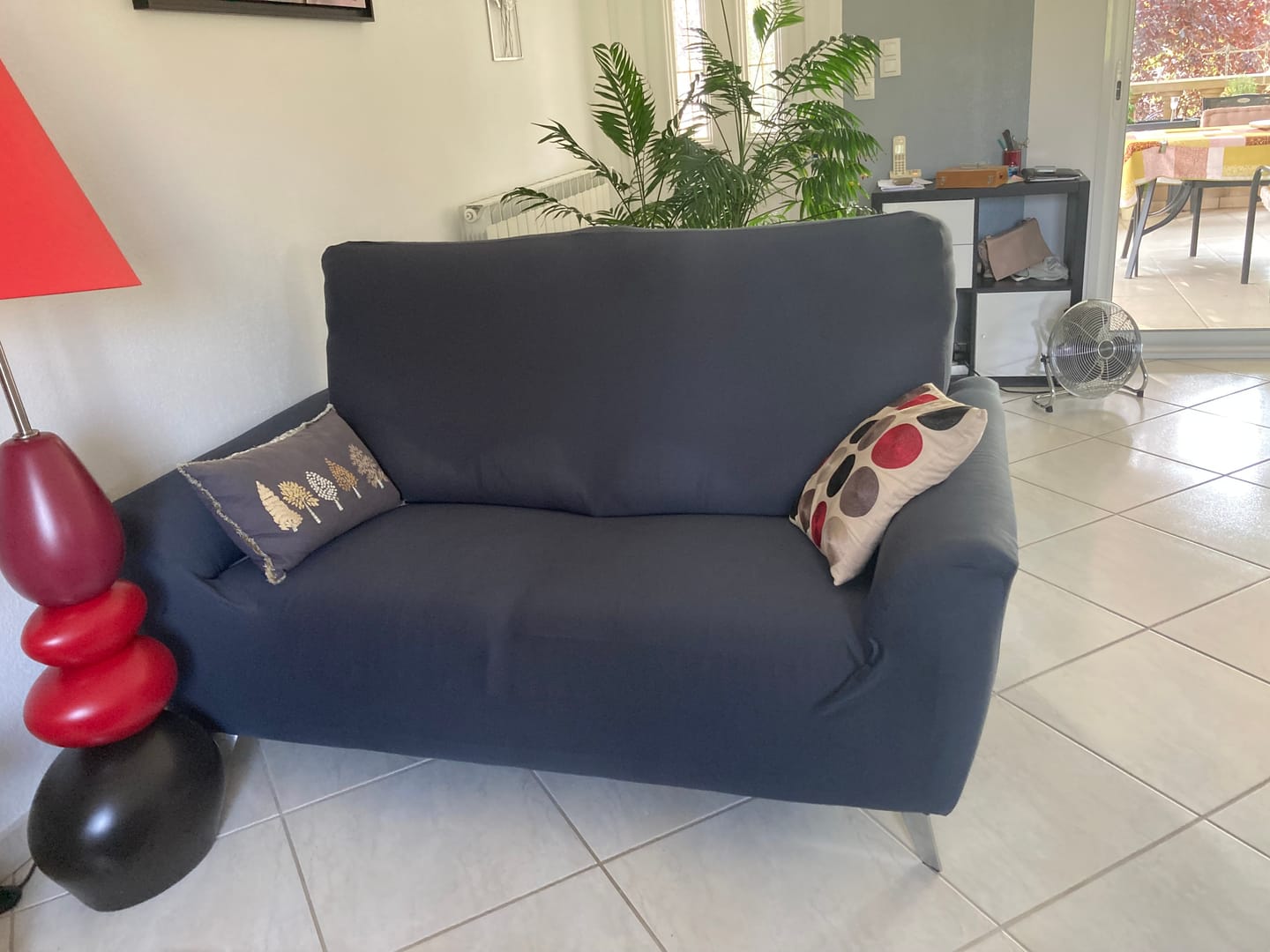 Customer photo review of Gris anthracite - Housse de Canapé Extensible