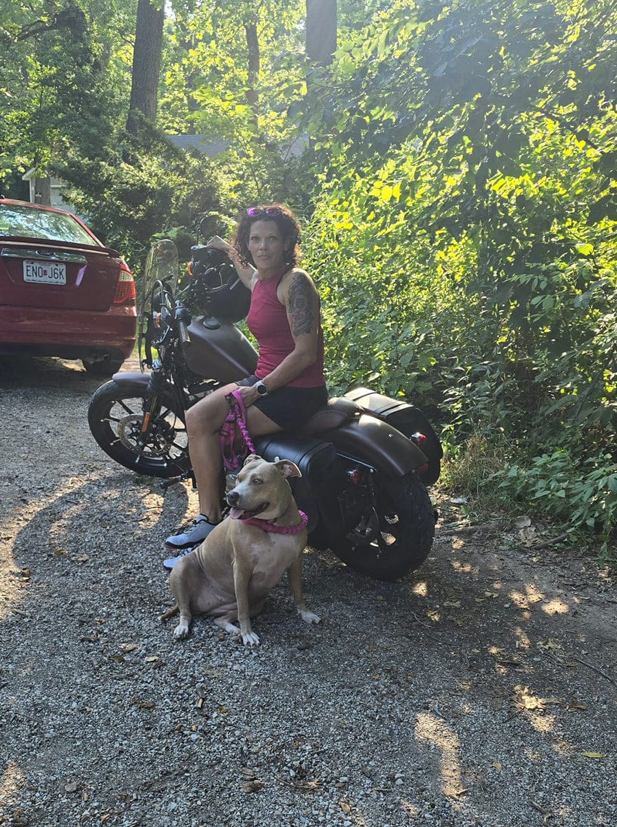 Customer photo review of 30L - Ghost Large Shock Cutout Motorcycle Saddlebags For Harley Sportster 883 Iron XL883N