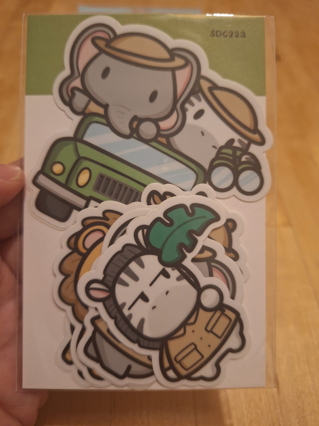 Customer photo review of Safari Adventure Die Cut Stickers (Set of 5)