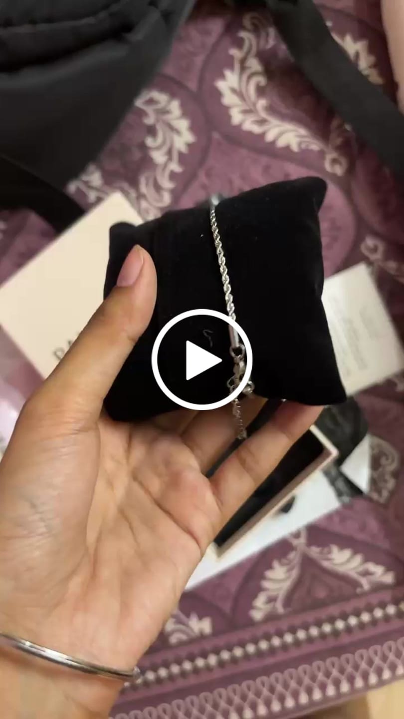 Customer video review of Silver Rope Chain Bracelet