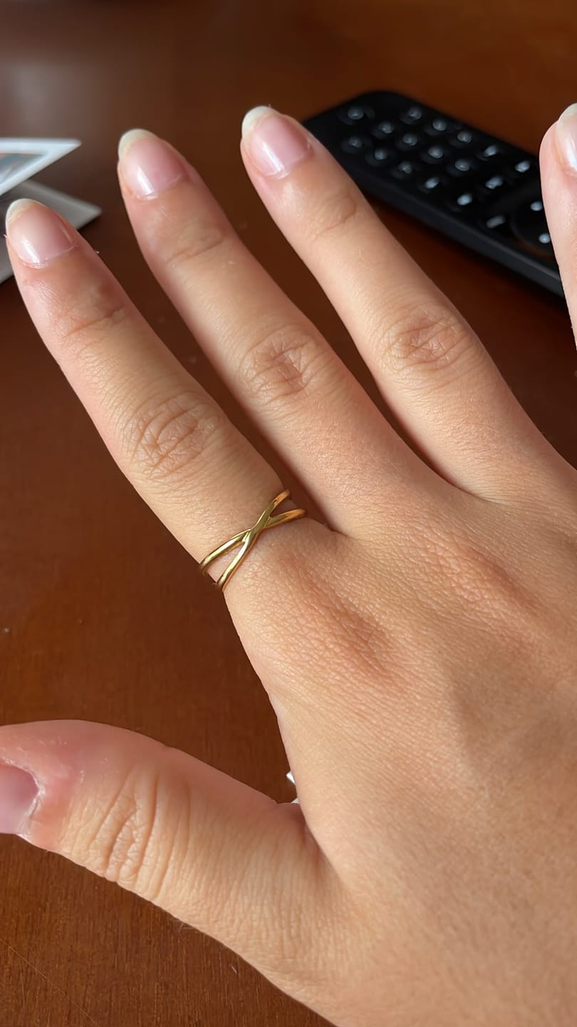 Customer photo review of Anillo Midi Doble