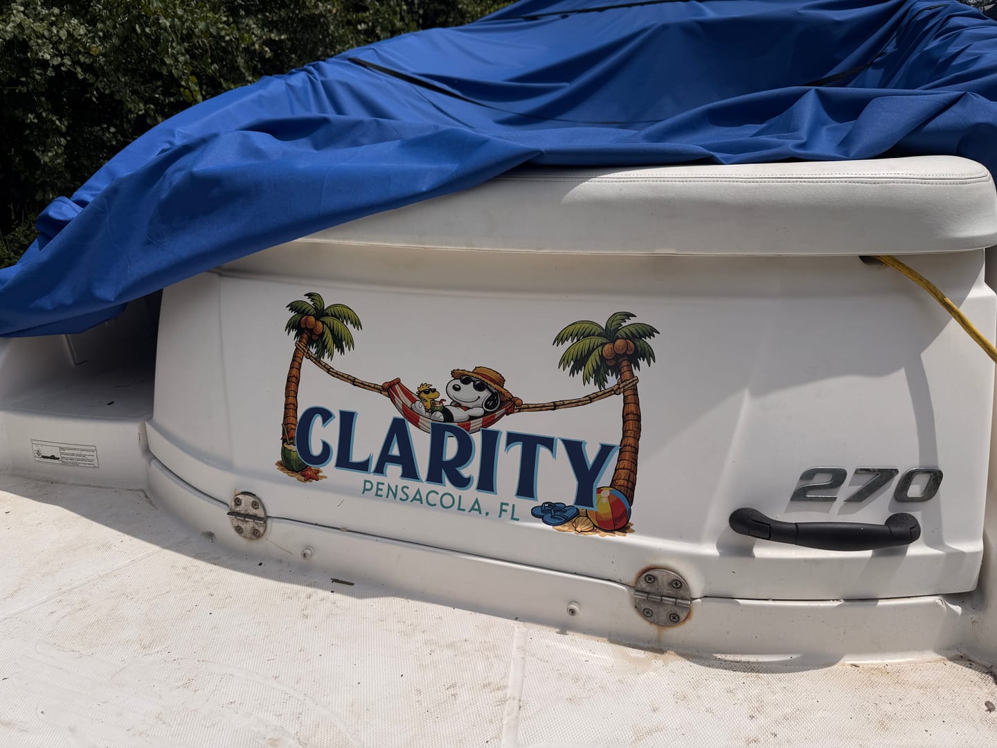 Customer photo review of Custom Digital Boat Name Logo Design