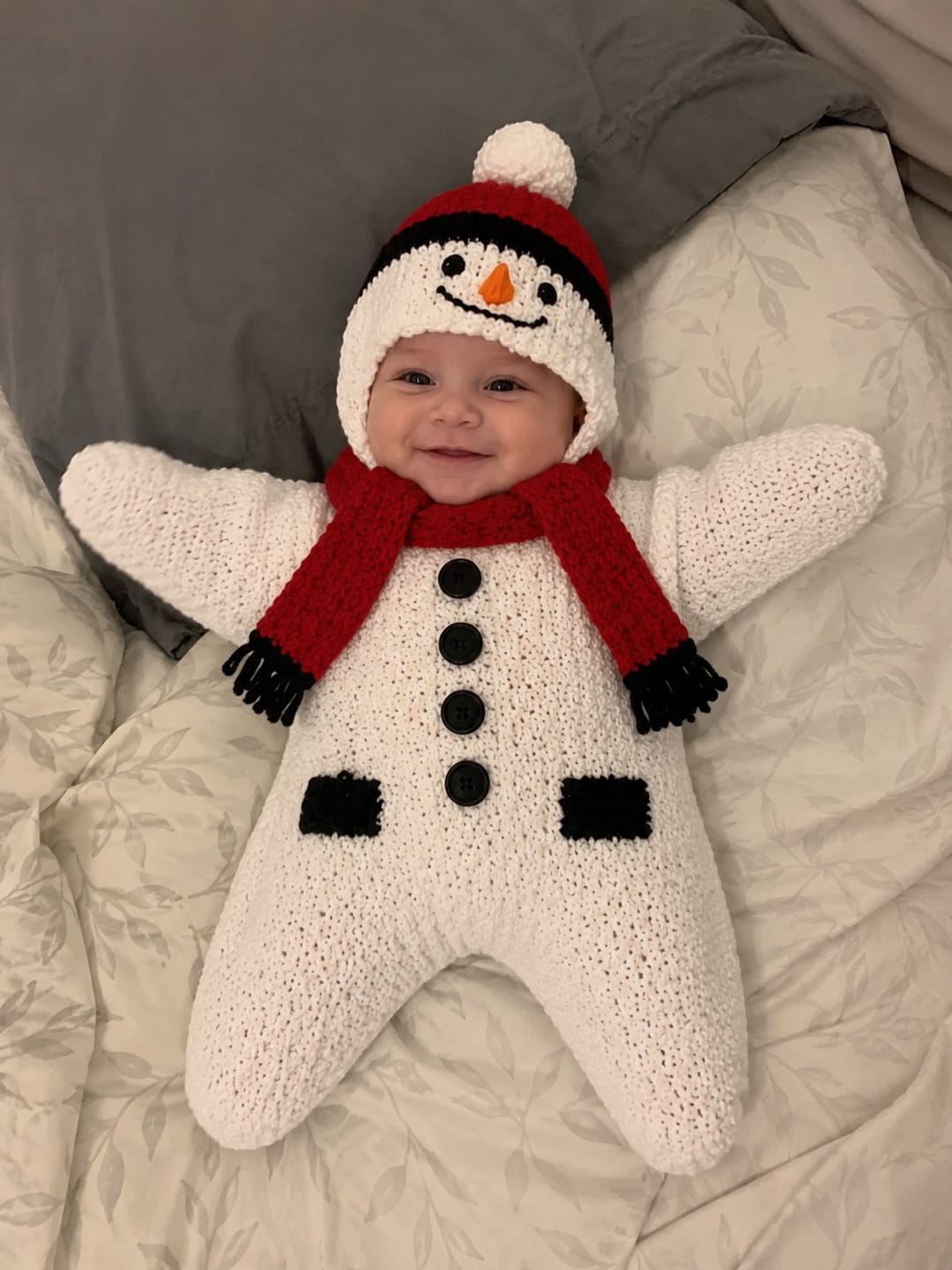 Customer photo review of Christmas Star Baby Pajamas