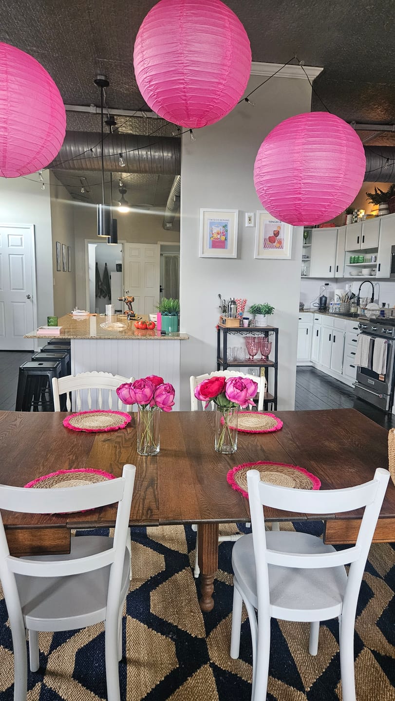 Customer photo review of 24" Fuchsia / Hot Pink Round Paper Lantern, Even Ribbing, Chinese Hanging Wedding & Party Decoration