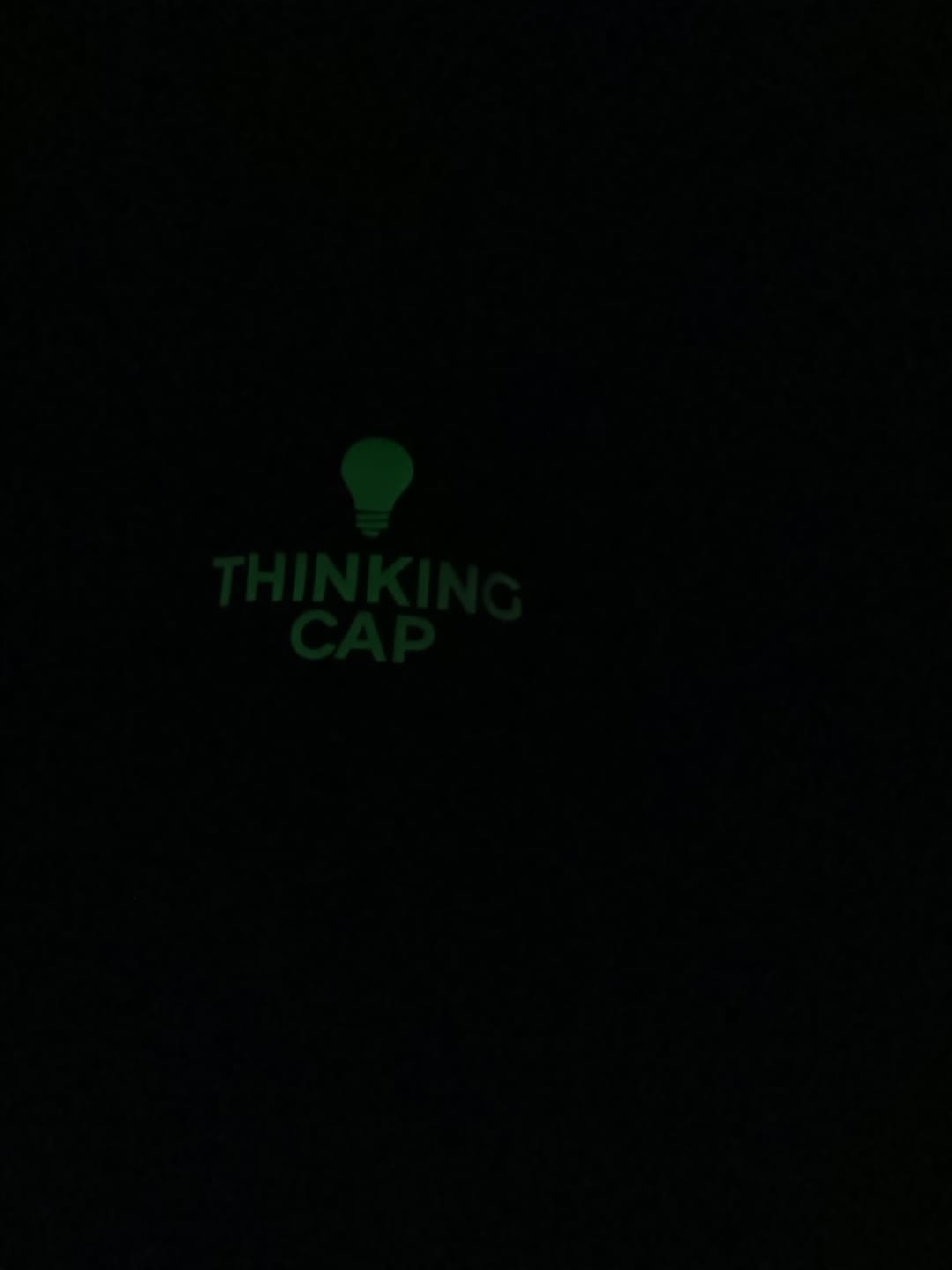 Customer photo review of Glow In The Dark Thinking Cap
