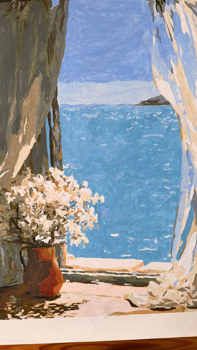 Customer photo review of Coastal Morning | Paint by Number