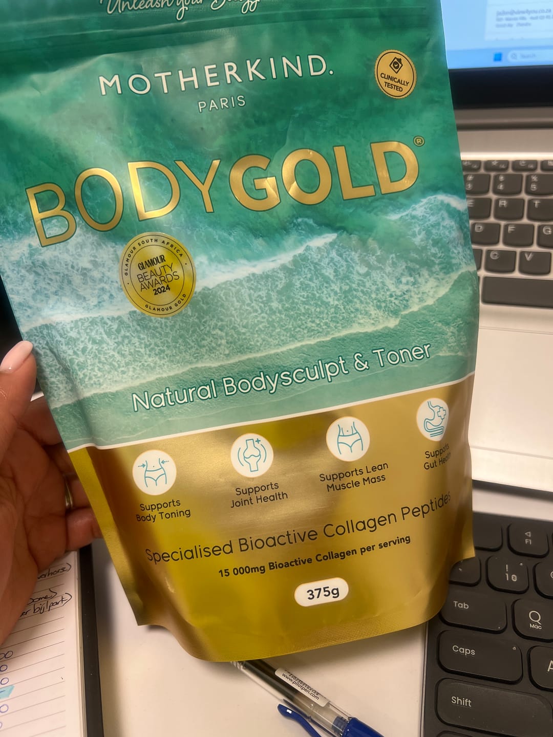 Customer photo review of Glow & GOLD Collagen Starter Kit