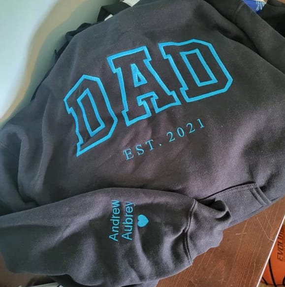 Customer photo review of Custom Embroidered Comfort Colors Grandma and Grandpa Sweatshirt, Gift for Grandma/Grandpa