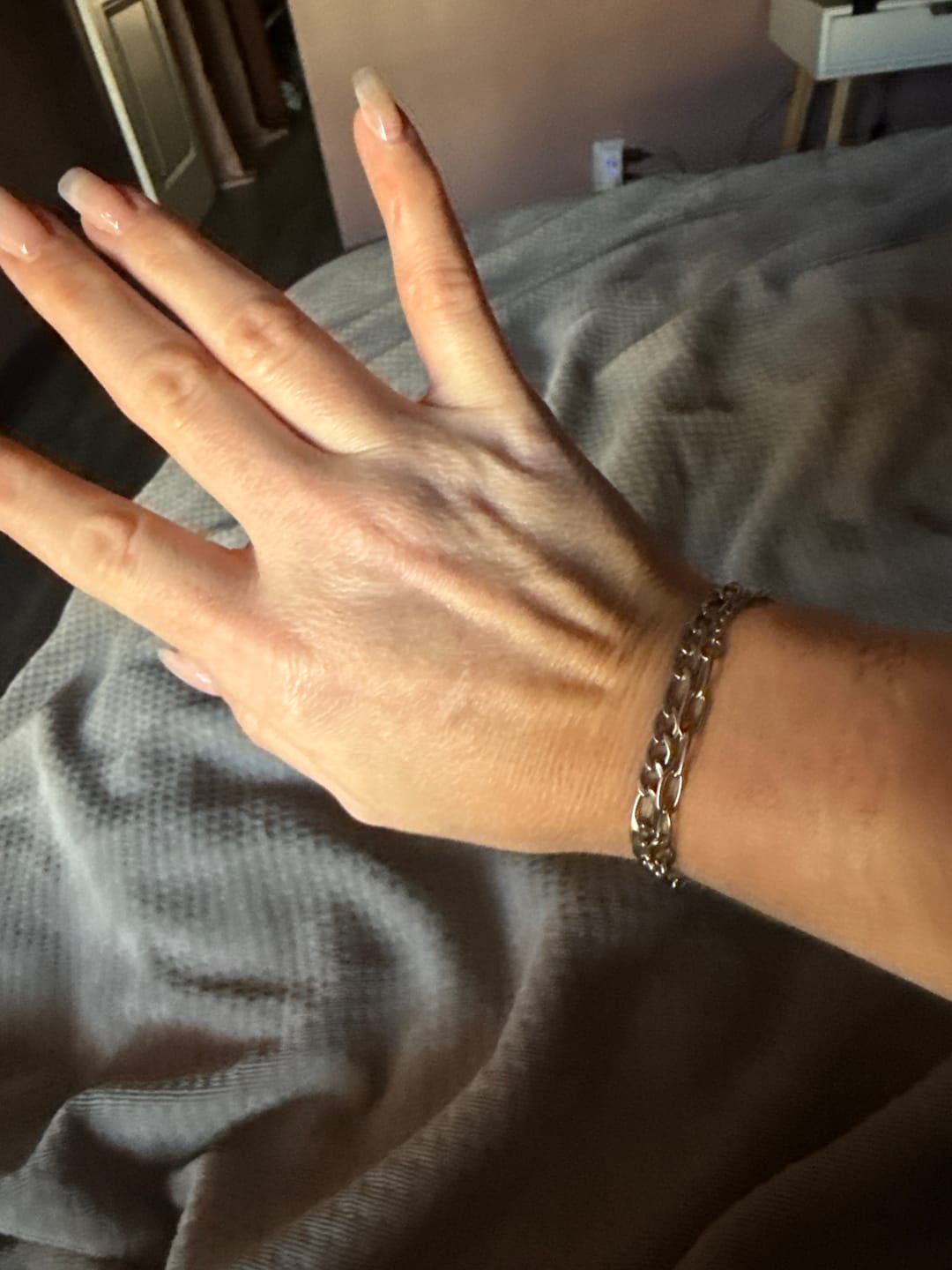 Customer photo review of Paperclip Figaro Bracelet Set