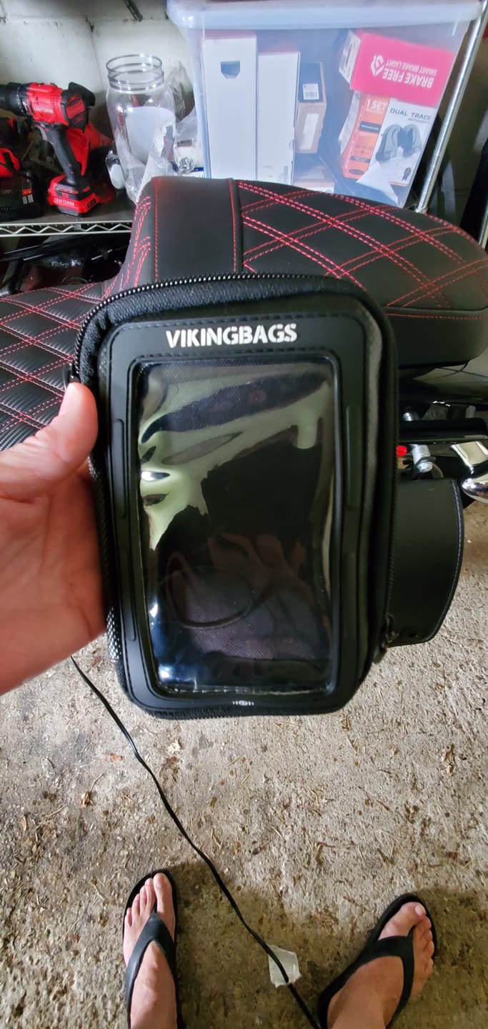 Customer photo review of Viking Magnetic Harley Davidson Motorcycle Tank Bag