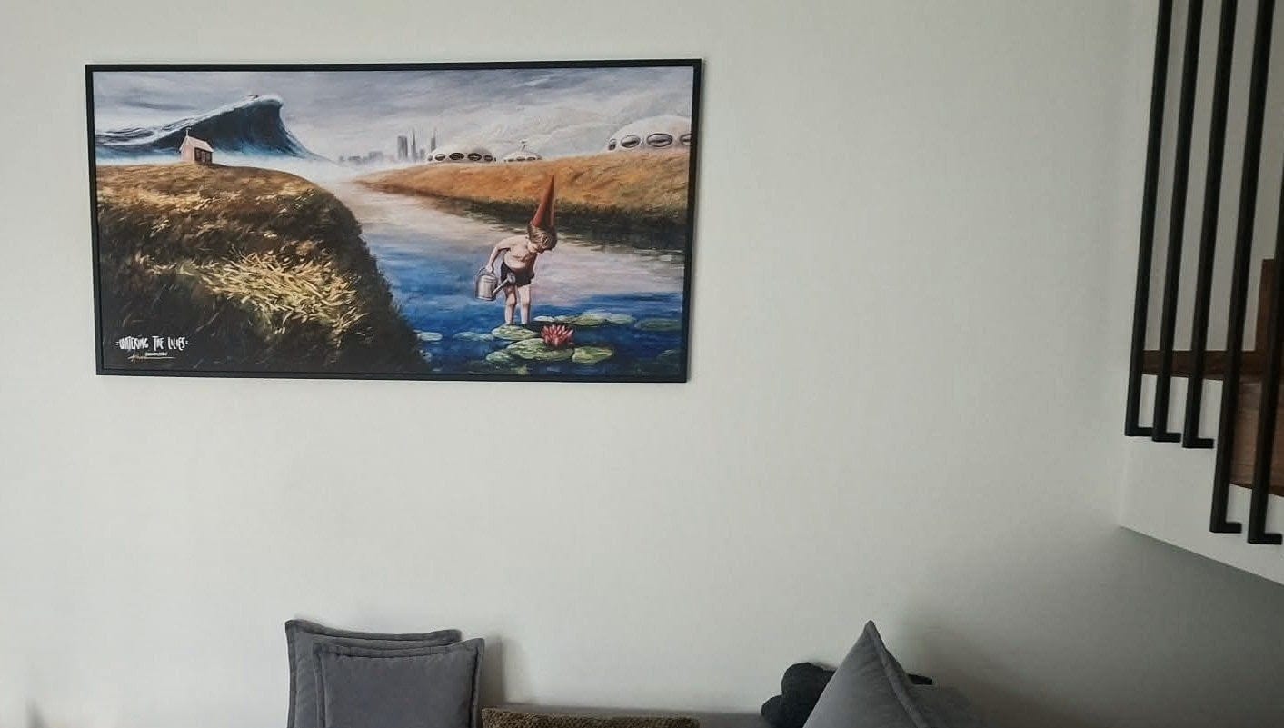 Customer photo review of Paveikslas “Watering the Lilies"