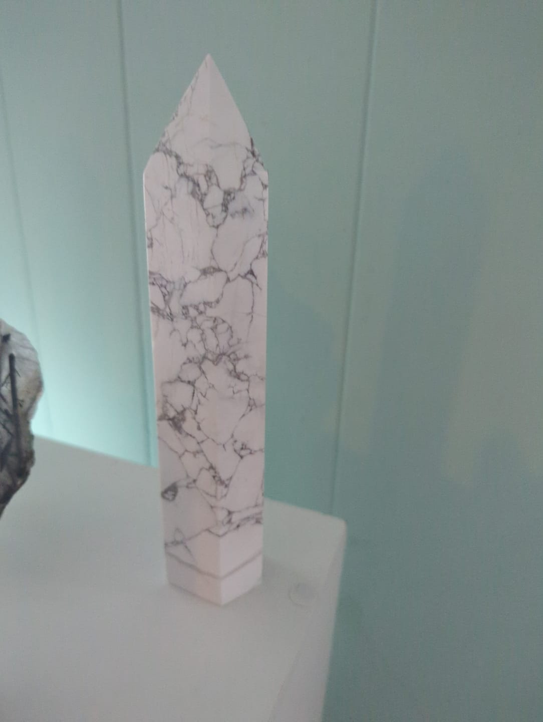 Customer photo review of Natural Howlite Crystal Point