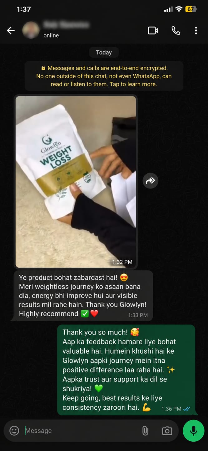 Customer photo review of Glowlyn Fitness Formula – Fit, Slim & Confident | 250g