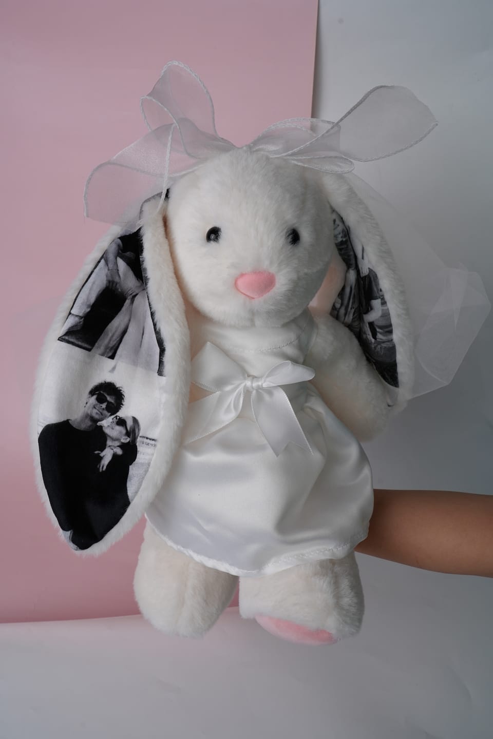 Customer photo review of Custom Photo Wedding Bunny Plush