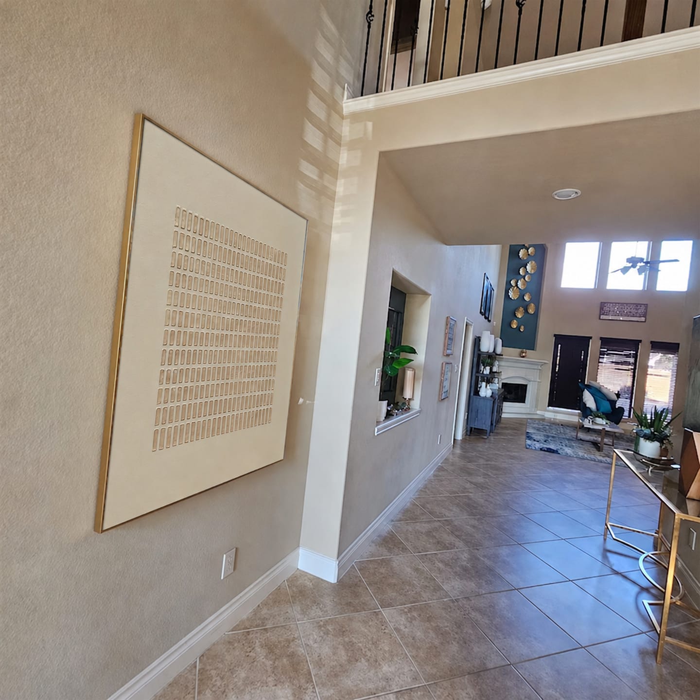 Customer photo review of Wabi Sab Textured Canvas Art #WS908