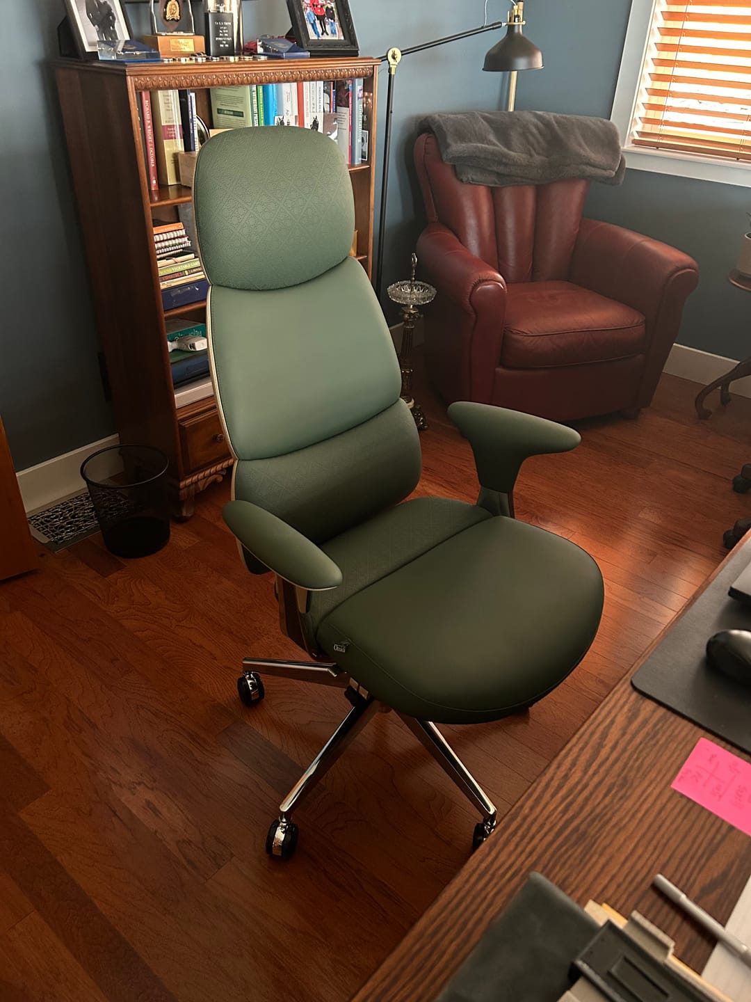 Customer photo review of Omidi Nolan Leather Chair with Classic Design