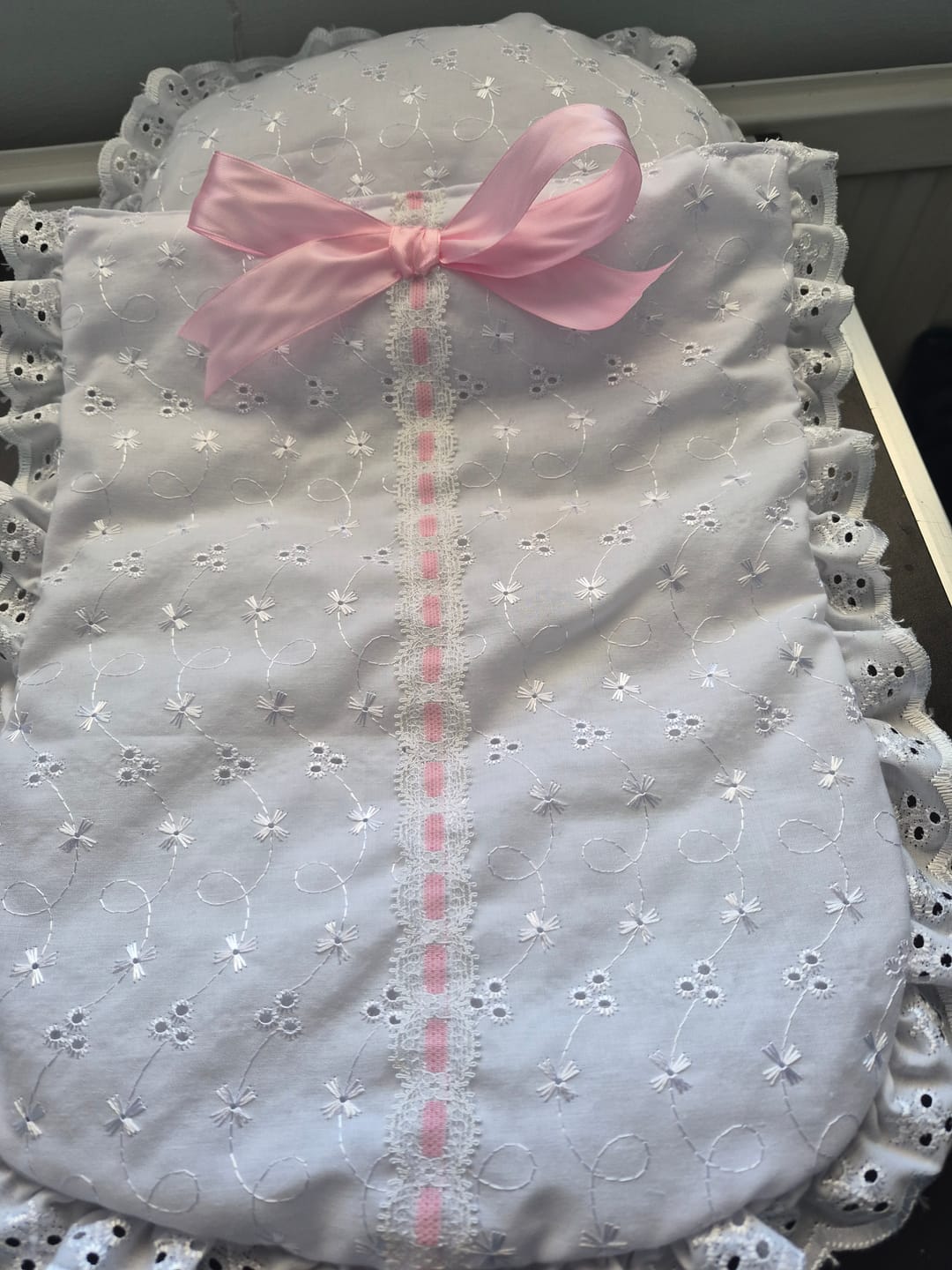 Customer photo review of Special Offer Broderie Anglaise Polycotton Fabric