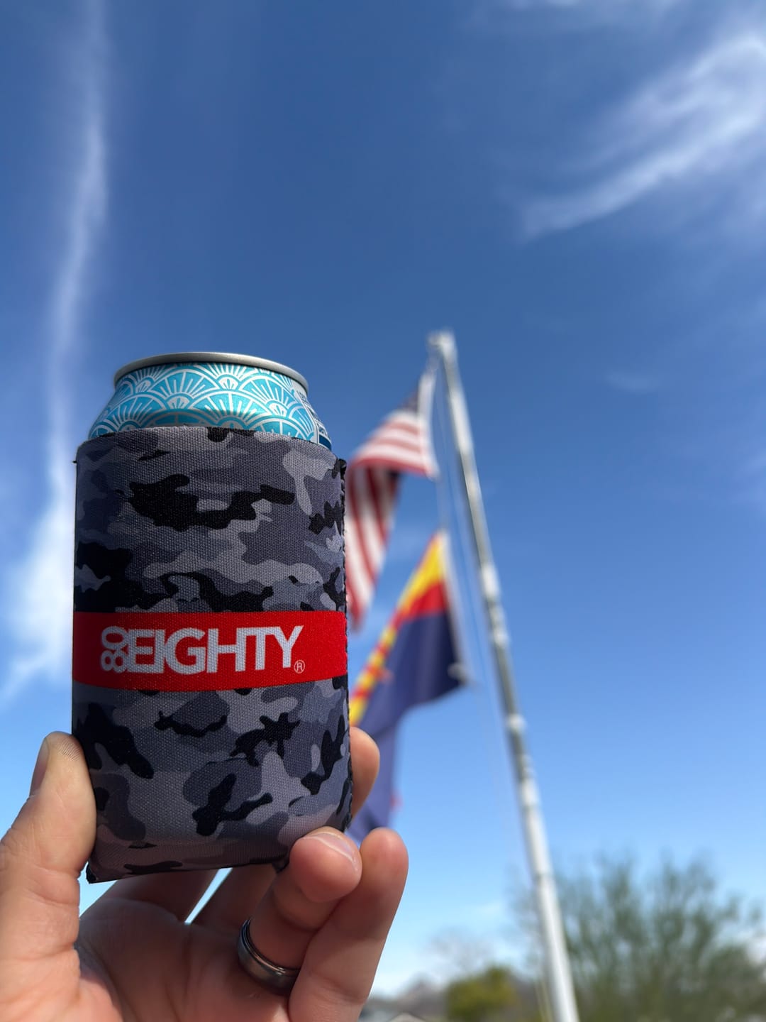 Customer photo review of 80Eighty® Camo Koozie