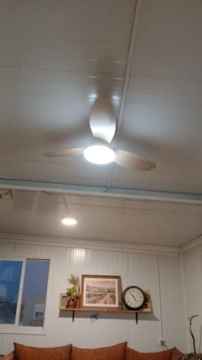 Customer photo review of Three-Blade Ceiling Fan with Dimmable Light and Remote