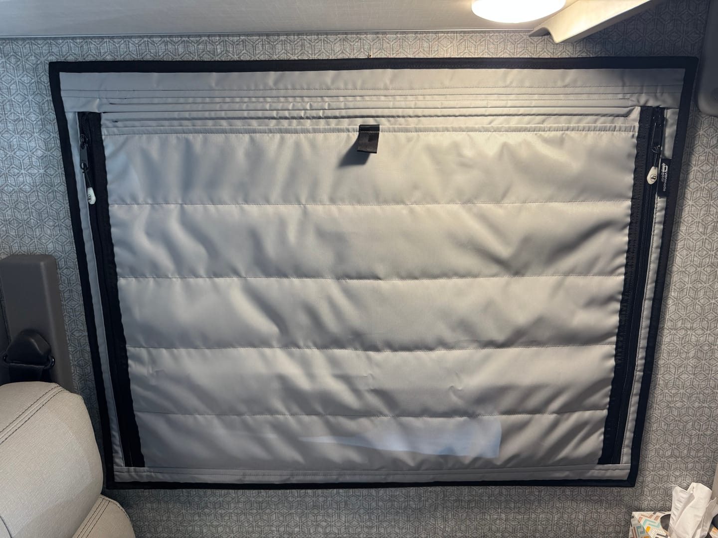 Customer photo review of Sprinter Ekko - FitRV Dinette Shade (Driver Side)