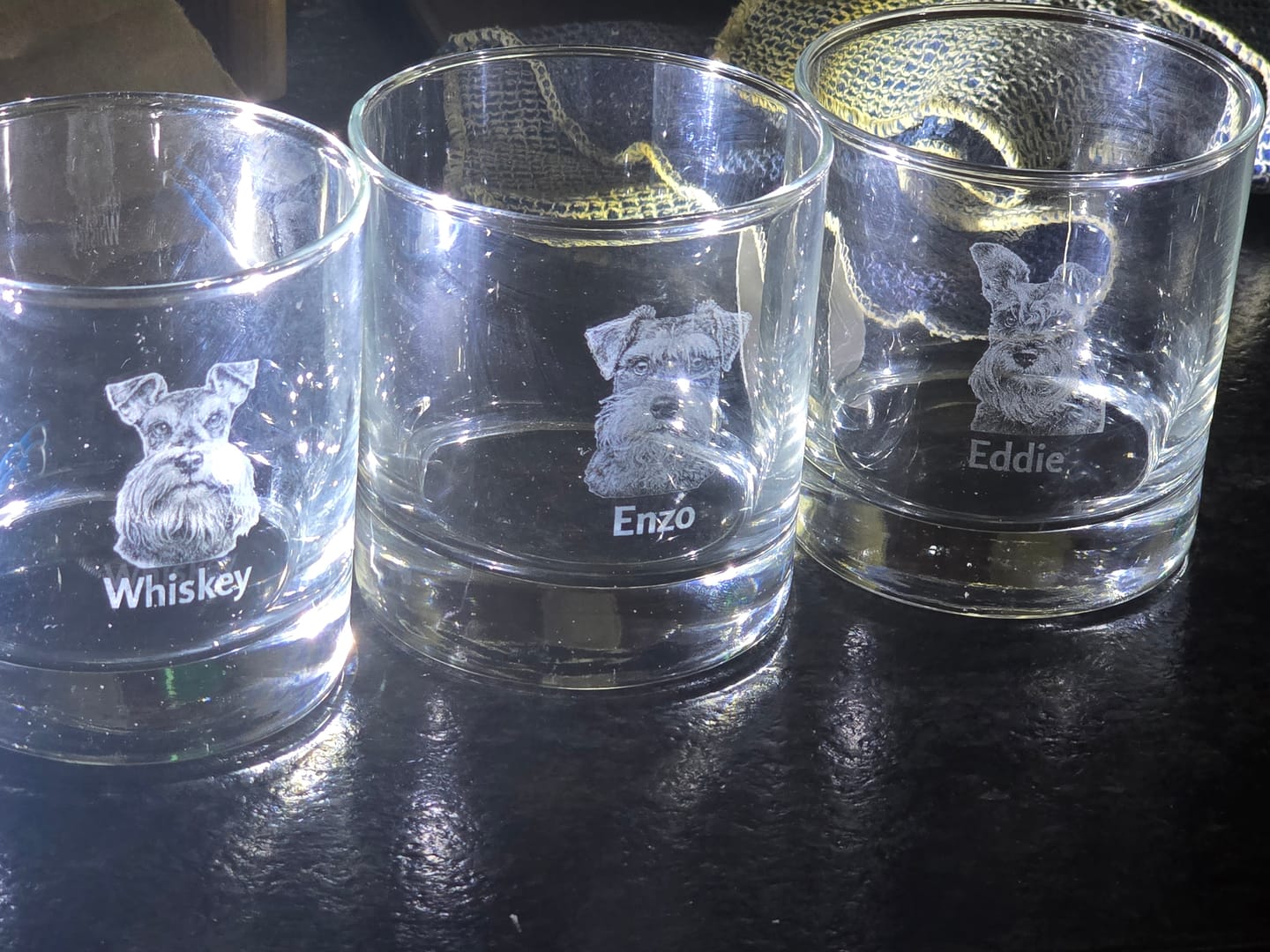 Customer photo review of Portrait Sketch - Personalized Whiskey Glass