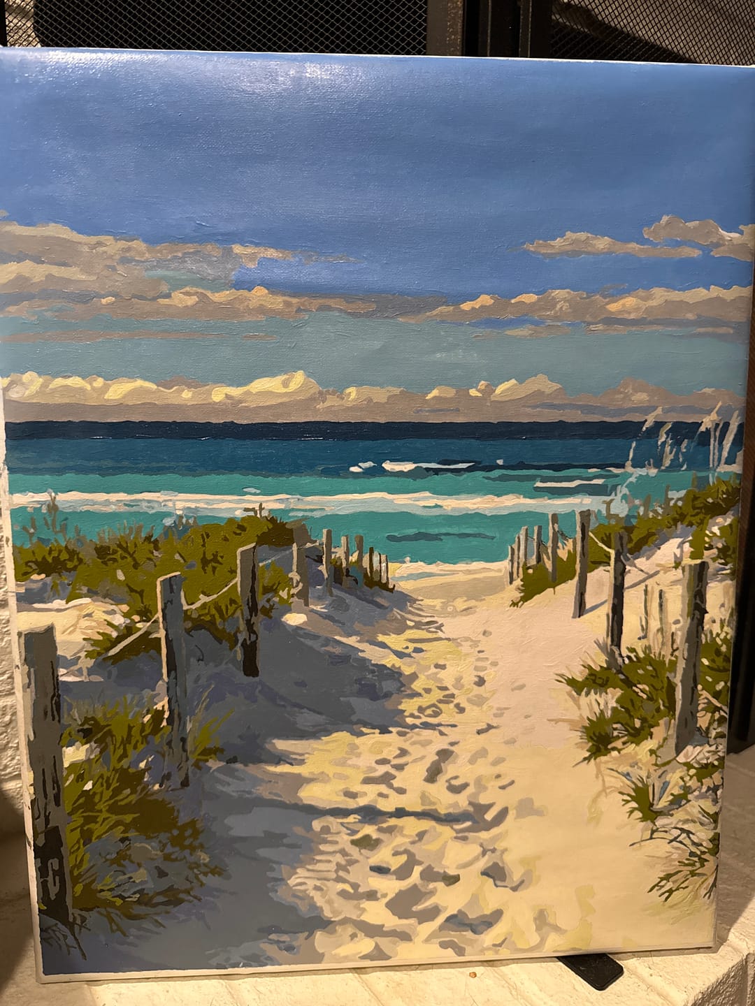 Customer photo review of Beach Path | Paint by Number