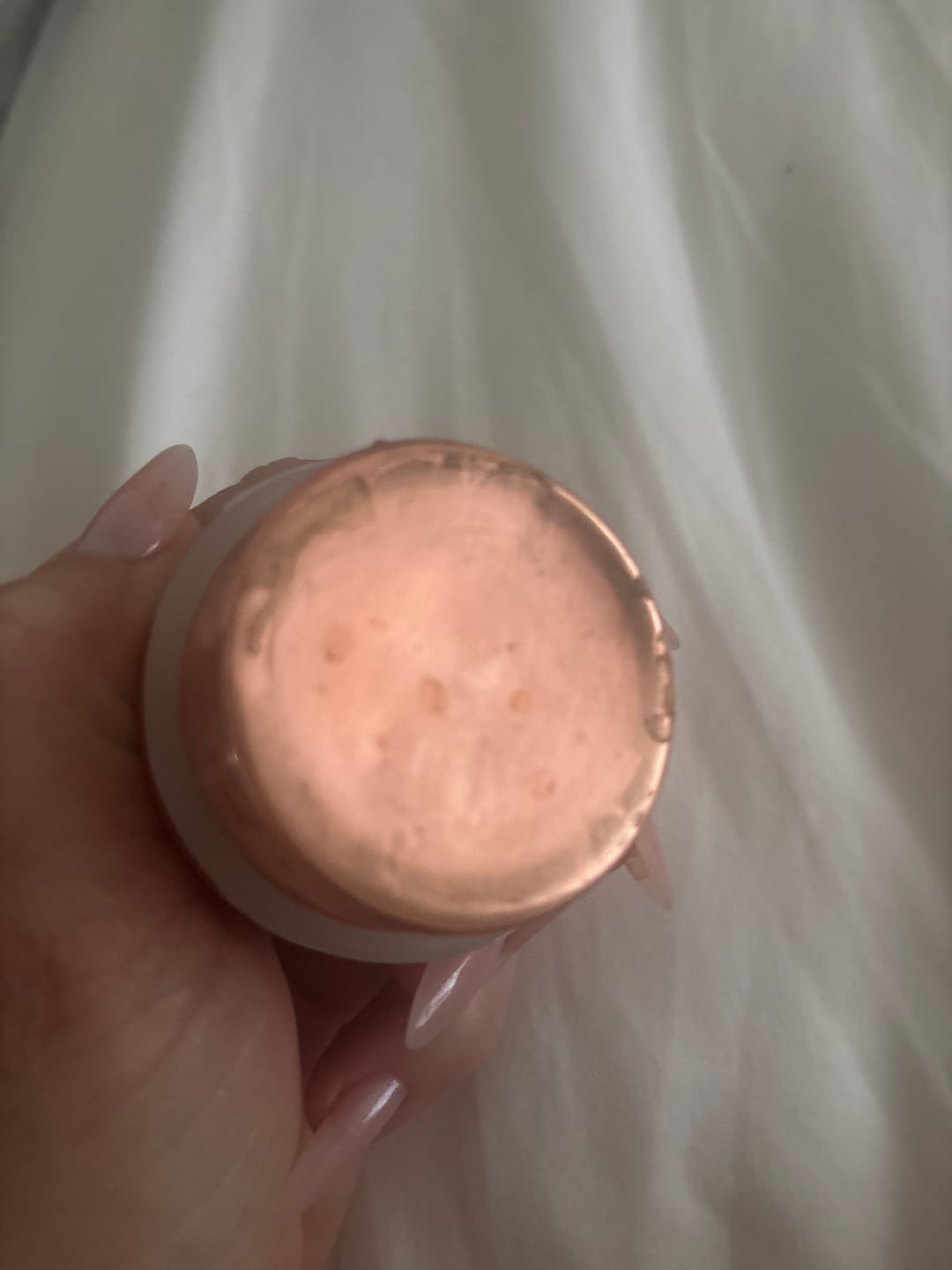 Customer photo review of Diamond Copper Water Bottle