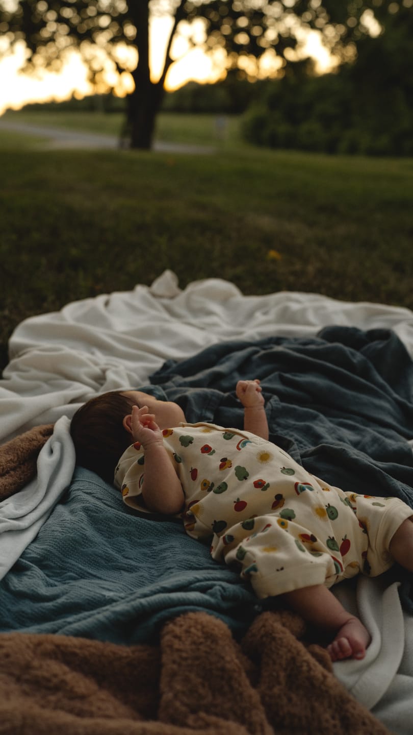 Customer photo review of Vintage Rainbows Organic Romper