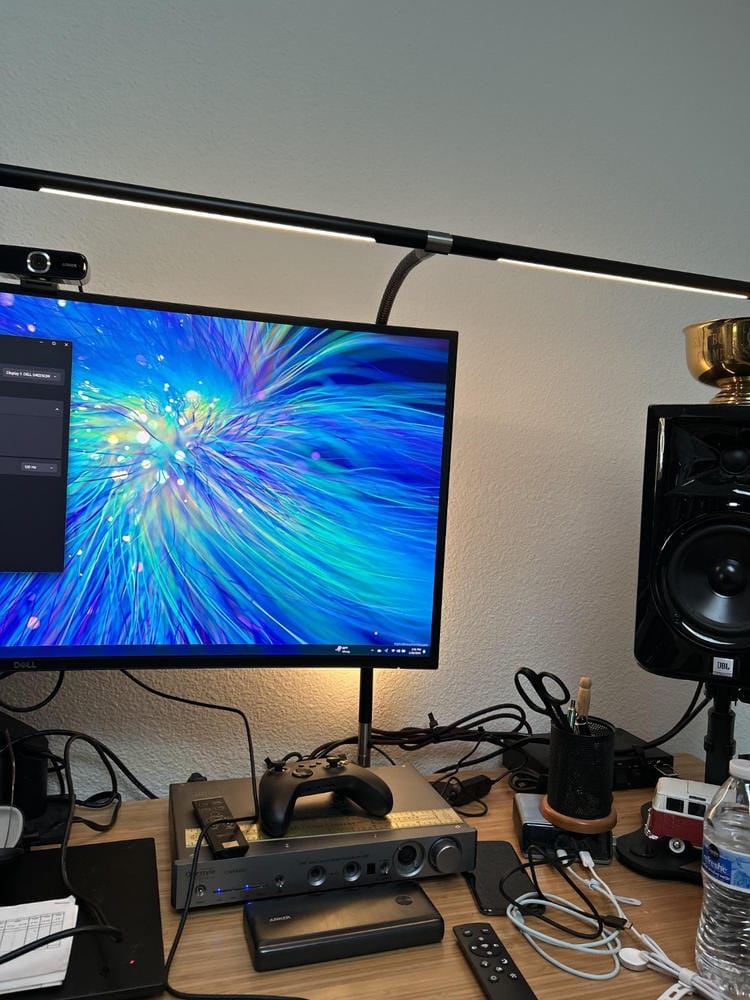 Customer photo review of Illum Desk Light: Versatile Webcam, Task & Ambient Lighting