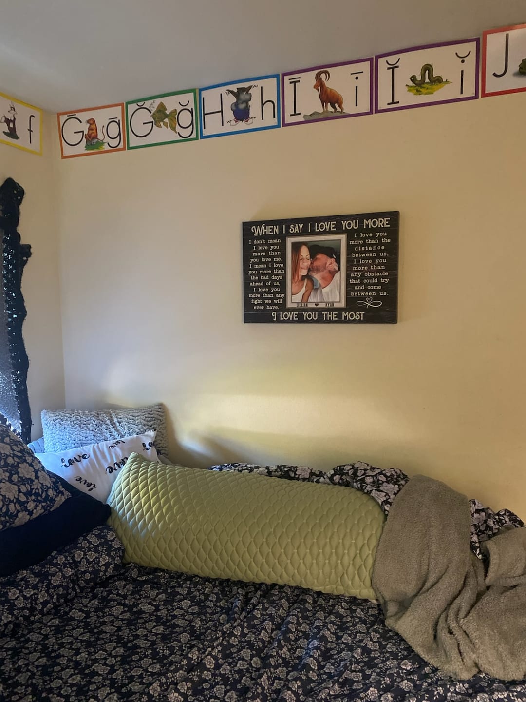 Customer photo review of Personalized Canvas Prints, Custom Photos, Loving Gift For Couple, Couple Gift, Anniversary Gift, When I Say I Love You More Dem Canvas