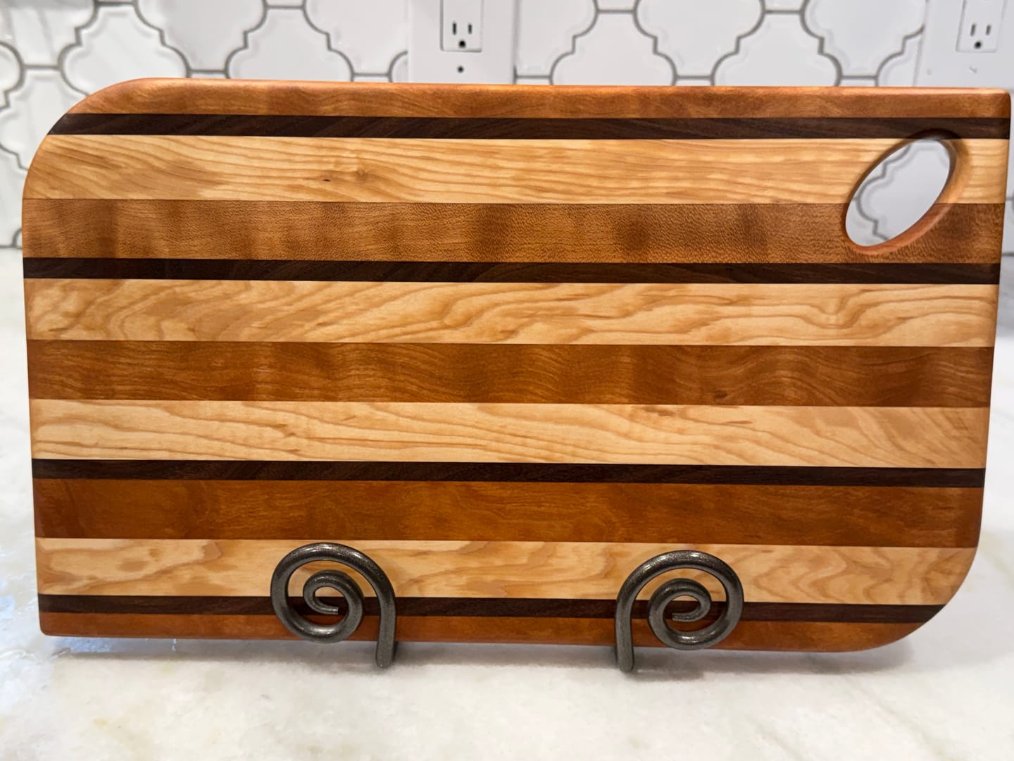 Customer photo review of 17x10" Partially Radiused Rectangle Serving Board Acrylic Router Template