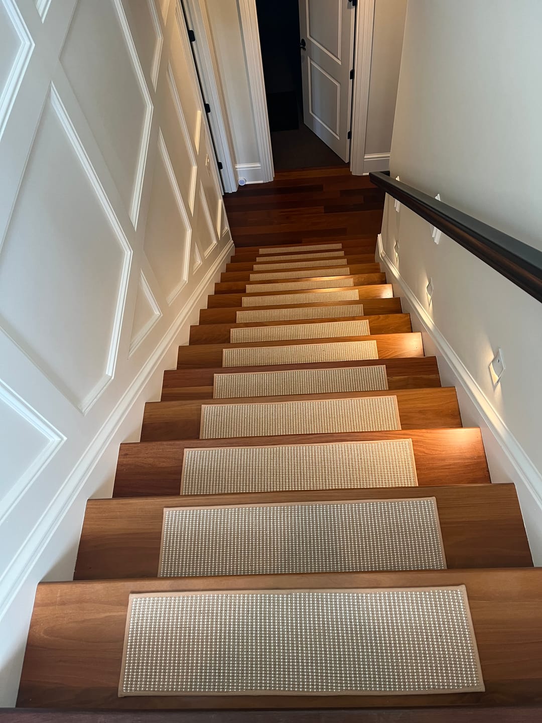Customer photo review of Jute Non-Slip Stair Treads - Beige/White