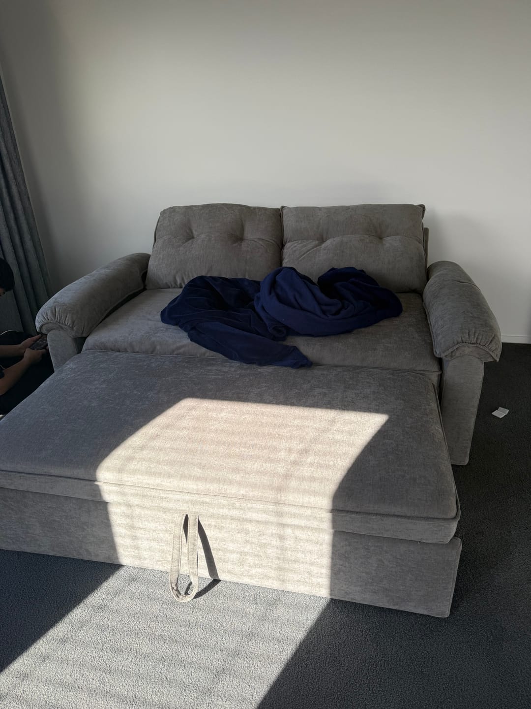 Customer photo review of Bosa 3 Seater Sofa Bed – Grayish (Washable Cover)