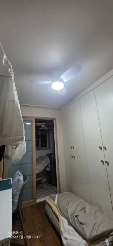 Customer photo review of Three-Blade Ceiling Fan with Dimmable Light and Remote