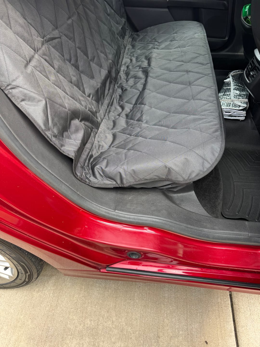 Customer photo review of Dog Rear Seat Cover - No Hammock