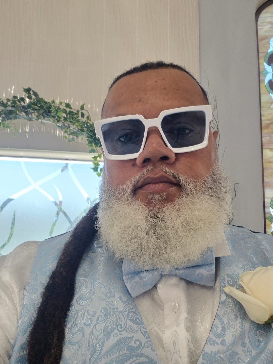 Customer photo review of Notorious - White & Blue Sunglasses