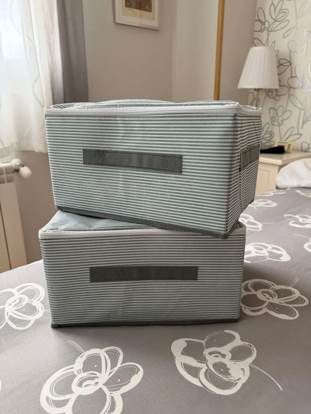 Customer photo review of Foldable Lockable Storage Box for Clothes, Blankets, and Toys