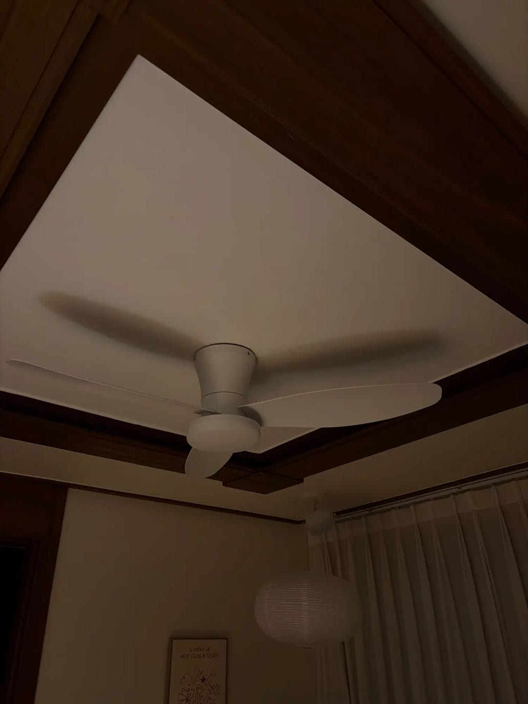 Customer photo review of Three-Blade Ceiling Fan with Dimmable Light and Remote