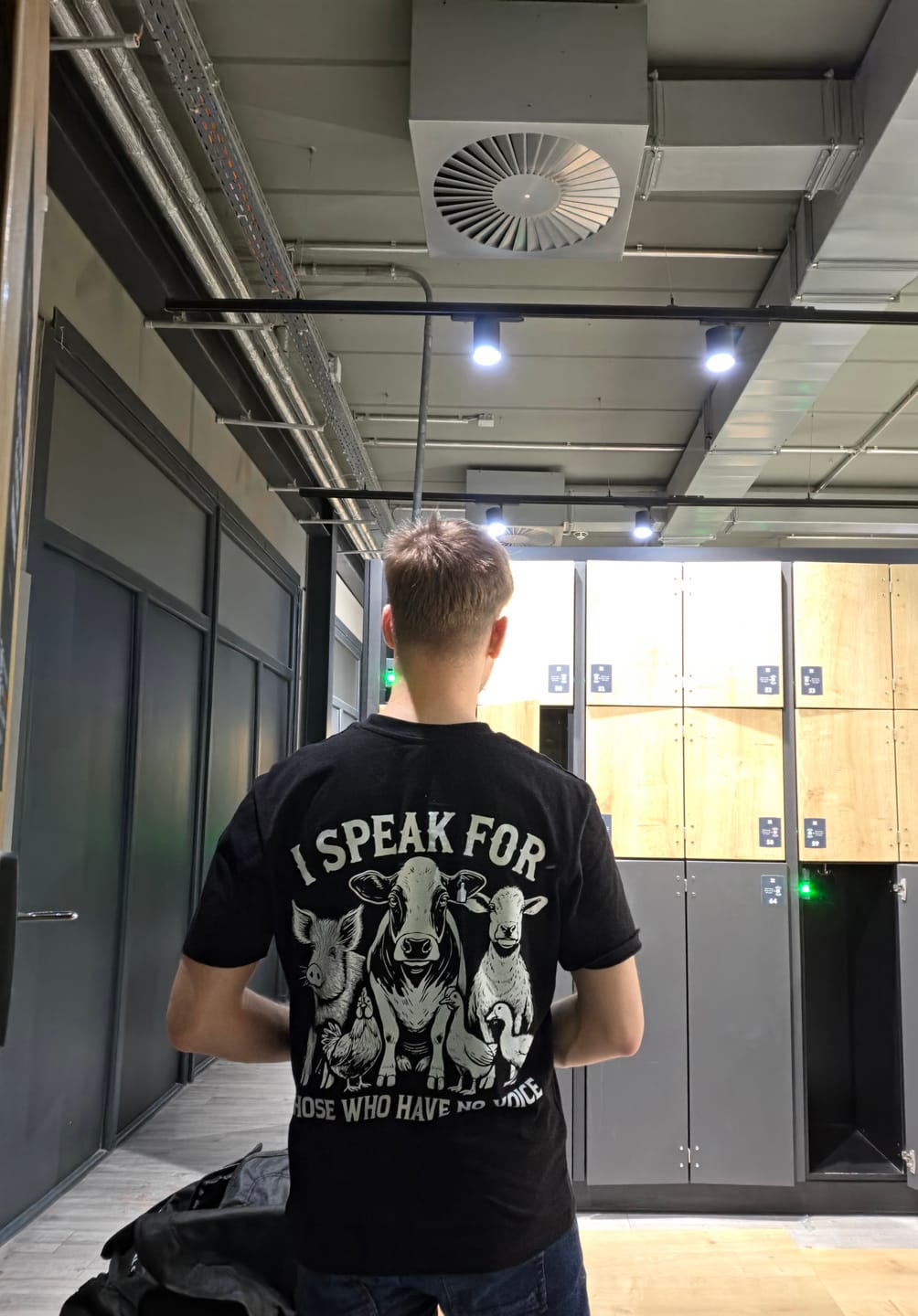 Customer photo review of I speak for those who have no voice - Premium Shirt