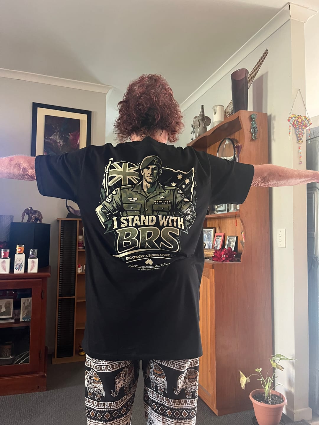 Customer photo review of Big Chocky | Stand With BRS Tee