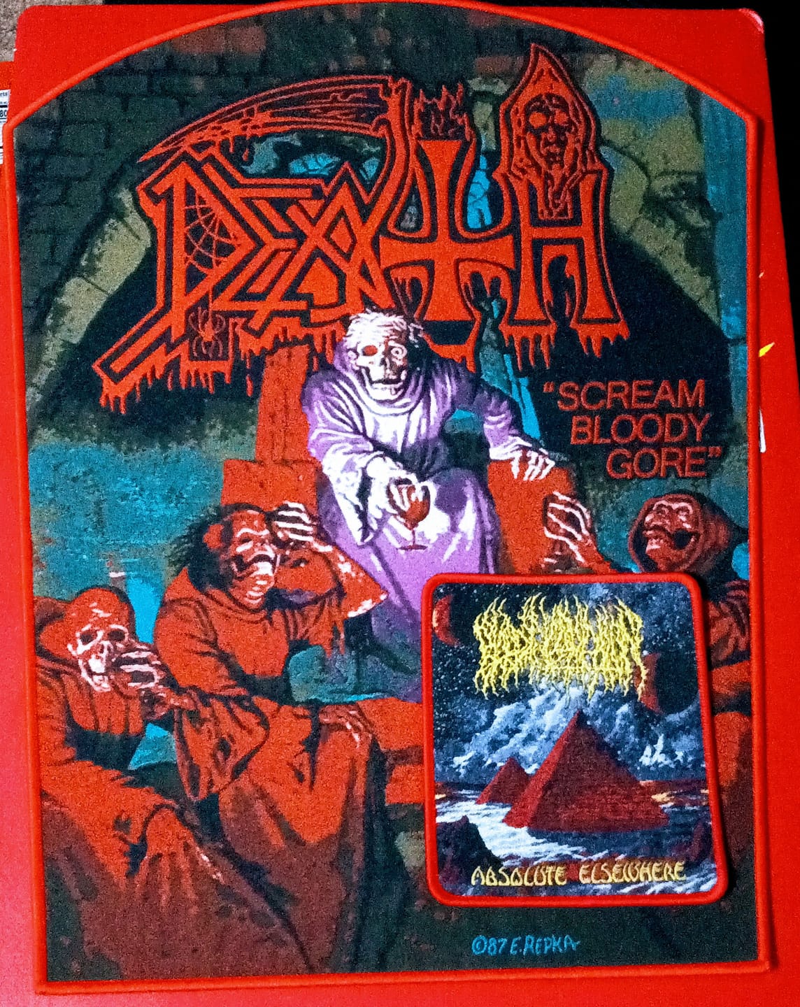 Customer photo review of Death - Scream Bloody Gore - Backpatch